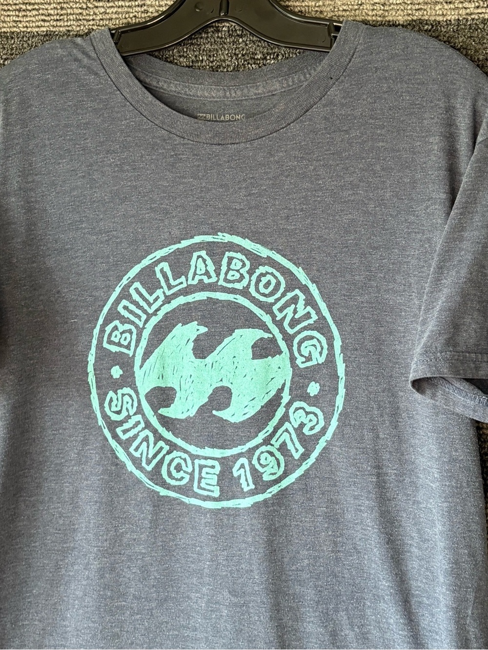 Billabong Men's Slate Blue Surfer T-Shirt Medium EUC - Picture 2 of 5